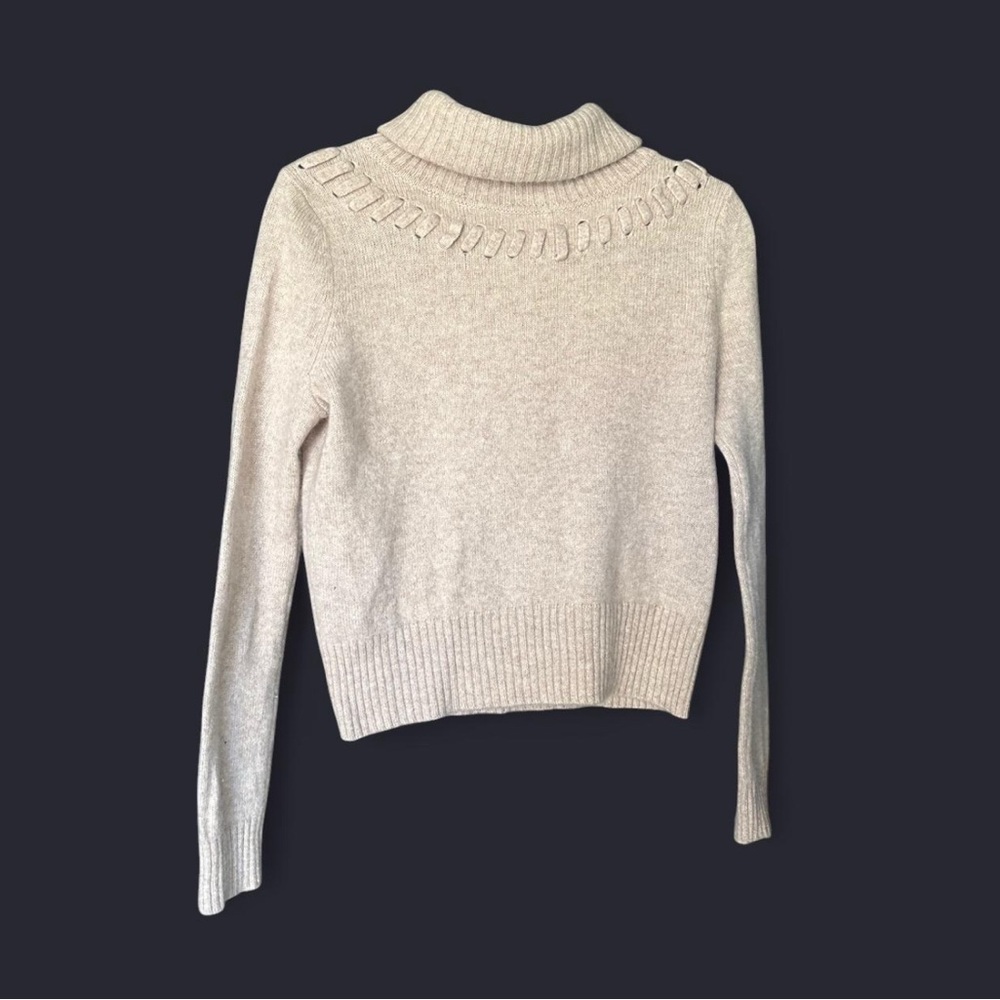 ANTONIO MELANI Cream Turtleneck Sweater